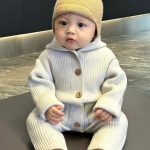 【66-100cm】カバーオール ベビー フード付き ニット - 画像 (9)