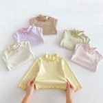 【80-130cm】トップス 女の子 ハイネック 無地 - 画像 (14)