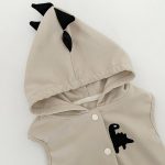 【66-100cm】長袖インナーorノースリーブロンパース ベビー 立体恐竜 - 画像 (7)