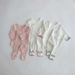 【66-90cm】ロンパースorレギンス ベビー ナチュラル 無地