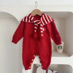 【66-90cm】オールインワン ベビー 暖かい ハート セーラー - 画像 (11)