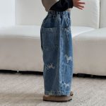 【80-150cm】パンツ キッズ ワイドデニム ゆったり シルエット - 画像 (6)