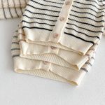 【66-90cm】セットアップ ベビー ワッフル ボーダー - 画像 (19)