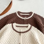 【66-90cm】ロンパース＆帽子 ベビー ボンボン ニット くま - 画像 (15)
