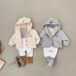 【73-100cm】アウター ベビー クマ 帽子付き - 画像 (3)
