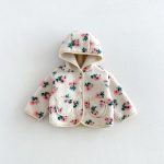 【80-130cm】アウター 女の子 もこもこ レトロ 帽子付き - 画像 (6)