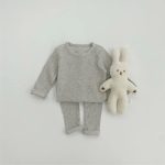 【66-90cm】セットアップ ベビー リブ 無地 - 画像 (5)