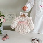 【66-130cm】ロンパースorワンピース 女の子 姉妹服 フラワー柄 - 画像 (4)