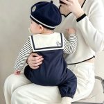 【73-100cm】オールインワン ベビー セーラー かわいい - 画像 (3)