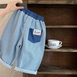 【80-130cm】ワイドパンツ 男の子 ストライプ デニム ゆったり - 画像 (9)