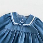 【73-110cm】ワンピース ベビー セーラー 刺繡 - 画像 (12)
