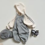 【66-90cm】ロンパース ベビー Mロゴ 帽子付き - 画像 (15)