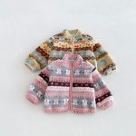 【80-130cm】アウター 女の子 レトロ柄 カートゥーン - 画像 (2)