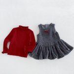 【80-130cm】トップスorワンピース 女の子 蝶結び 裏起毛 ハイネック - 画像 (13)
