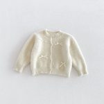 【80-130cm】カーディガン 女の子 蝶結び ニット - 画像 (3)
