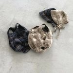 【66-90cm】ロンパースor帽子 ベビー 厚手 チェック - 画像 (6)