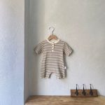 【66-90cm】ロンパース ベビー ワッフル ボーダー - 画像 (14)