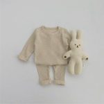 【66-90cm】セットアップ ベビー リブ 無地 - 画像 (3)