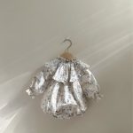 【66-90cm】ロンパース ベビー レトロ 小花柄 - 画像 (8)