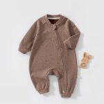 【66-90cm】オールインワン ベビー ナチュラル ファスナー - 画像 (4)