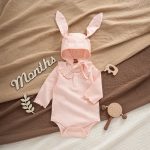 【59-80cm】ロンパース ベビー フリル襟 リブ - 画像 (3)