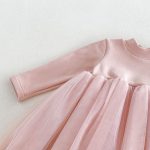 【80-130cm】ワンピース 女の子 無地 チュール 裏起毛 - 画像 (12)
