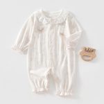 【66-90cm】ロンパース ベビー 蝶結び プリンセス