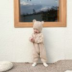 【66-90cm】ロンパース ベビー ナチュラル リブ 暖かい - 画像 (9)