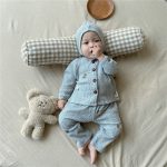 【73-90cm】セットアップ ベビー 梨柄 ワッフル - 画像 (6)
