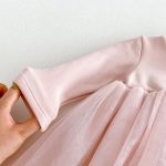 【80-130cm】ワンピース 女の子 無地 チュール 裏起毛 - 画像 (13)