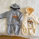 【80-150cm】セットアップ キッズ 厚手 クマ柄 - 画像 (13)