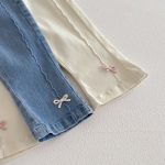【80-120cm】デニムパンツ 女の子 リボン付き 無地 - 画像 (13)