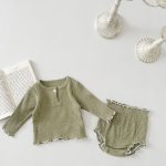 【66-90cm】セットアップ ベビー ナチュラル リブ - 画像 (7)