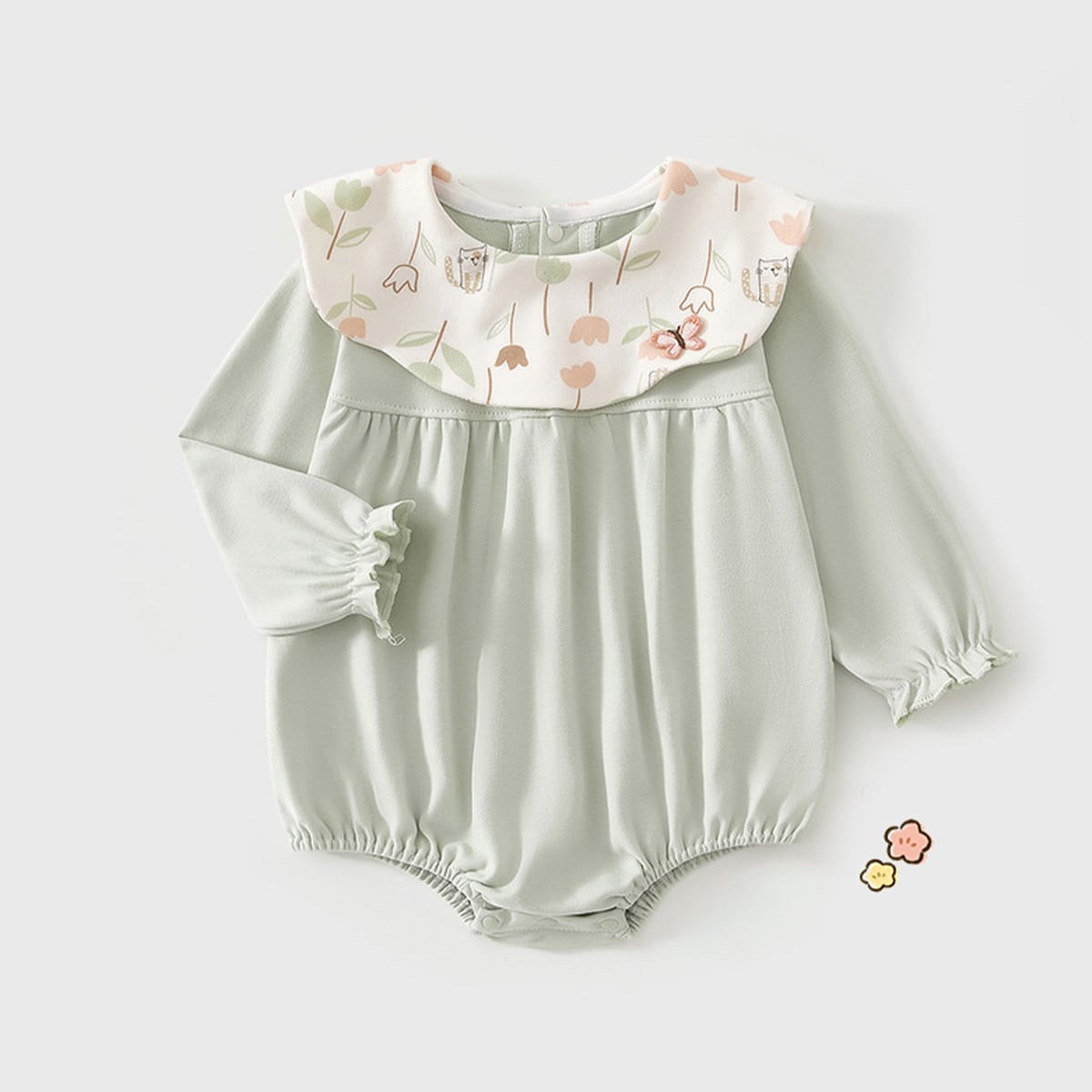 23e2475fb47ff8dfb032a2afe32c8608.jpg 【66-90cm】ロンパース ベビー 可愛い ネコ柄 - 画像 (1)