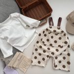 【66-90cm】サロペット ベビー ビッグ ドット コーデュロイ - 画像 (7)