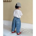 【80-150cm】ロングパンツ キッズ デニム カーブシルエット - 画像 (17)