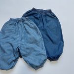 【80-130cm】パンツ キッズ ボーダー柄 薄手 イージー