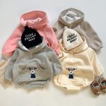 【66-90cm】ロンパース ベビー 帽子付き 暖かい ペット柄 - 画像 (13)