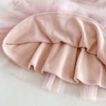 【80-130cm】ワンピース 女の子 無地 チュール 裏起毛 - 画像 (15)