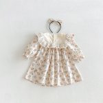 【66-130cm】 ロンパースorワンピース 女の子 姉妹服 プリンセス 総柄 - 画像 (6)