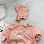 【66-100cm】長袖ロンパース ベビー オシャレ 英字 - 画像 (9)