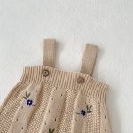 【66-100cm】ロンパースorロンパース ベビー 刺繍 透かし編み - 画像 (11)