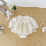 【66-90cm】ロンパース ベビー リボン付き ローズ - 画像 (7)