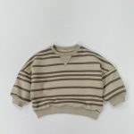 【80-130cm】トレーナー キッズ ボーダー クルーネック スウェット - 画像 (15)