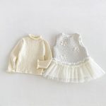 【80-130cm】セーターorワンピース 女の子 暖かい リボン - 画像 (14)