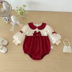 【66-90cm】ロンパース ベビー カラーバリ 蝶結び - 画像 (6)
