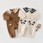 【66-90cm】ロンパース ベビー 暖かい クマ セーラー