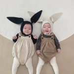 【66-90cm】サロペット ベビー ナチュラル 無地 - 画像 (3)