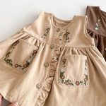 【73-110cm】シャツorワンピース 女の子 レトロ 刺繡 - 画像 (19)