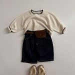 【80-130cm】セーター キッズ 配色 ニット シンプル - 画像 (8)